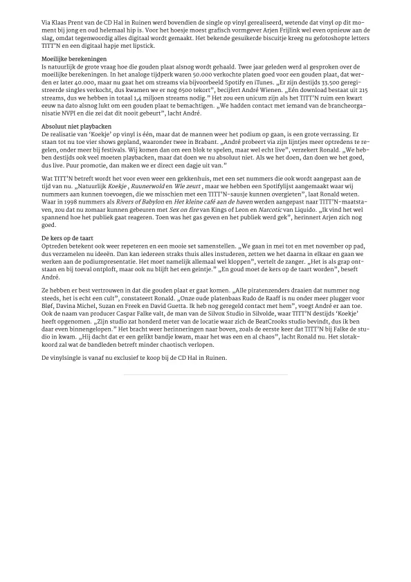 TITT'N comeback in de media 2