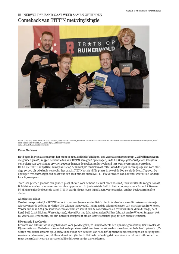 TITT'N comeback in de media 1