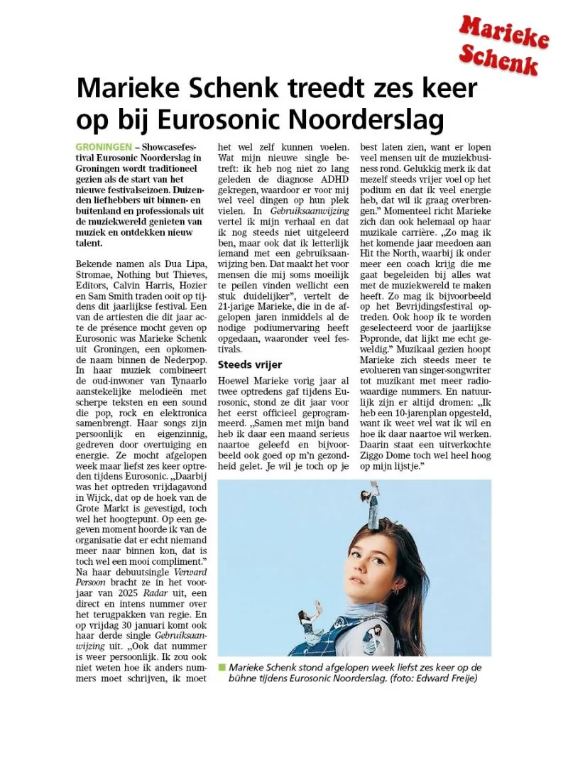 Marieke Schenk in de media 2