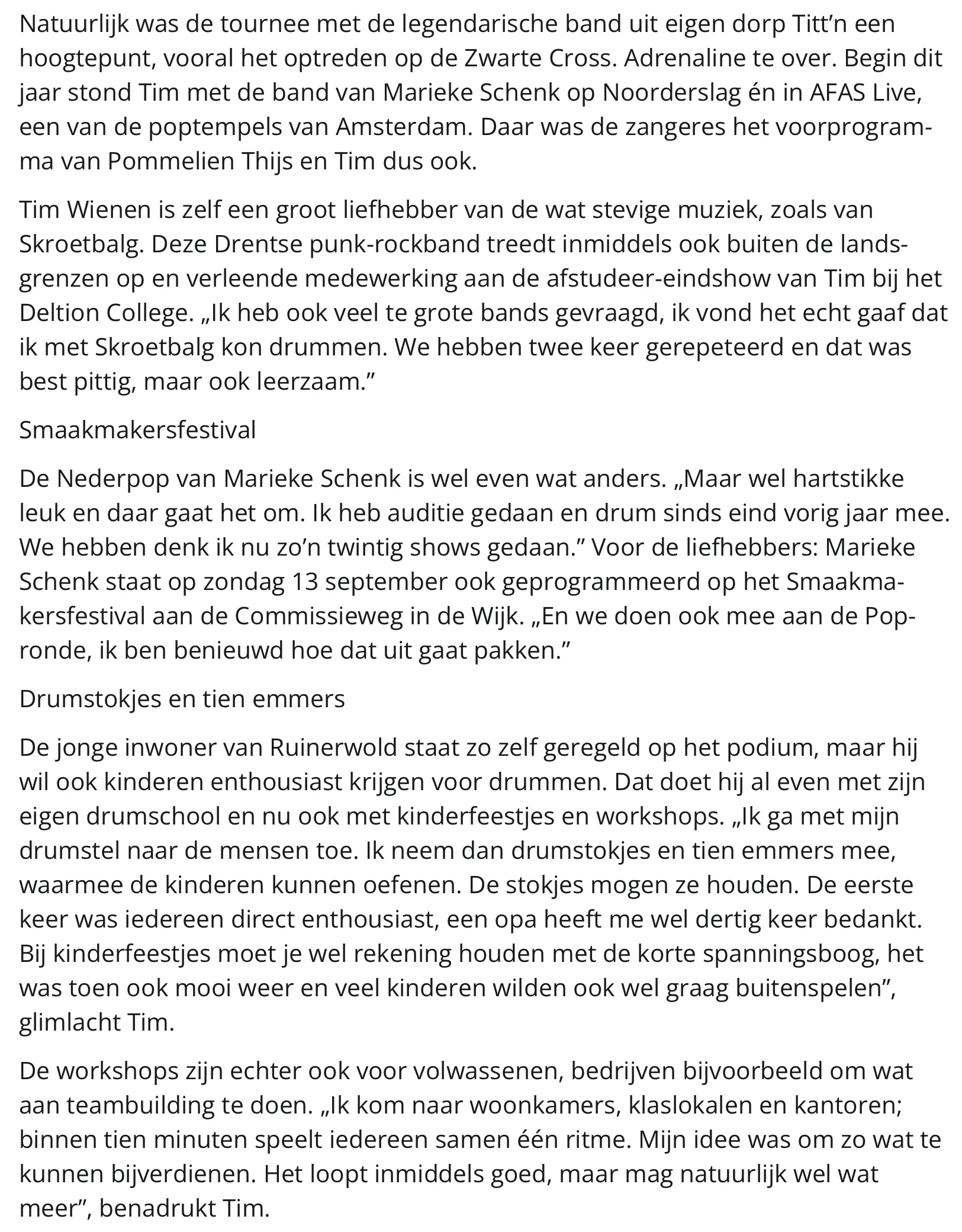 Interview Meppeler Courant in de media 3
